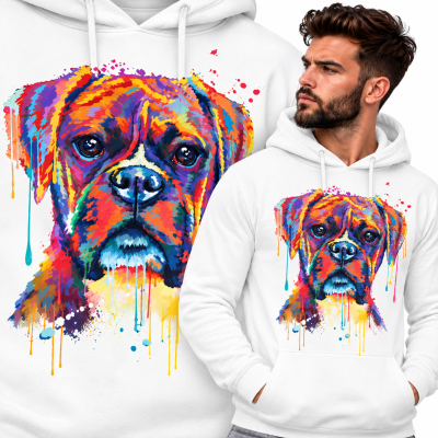 BLUZA Z KAPTUREM ZWIERZĘTA   BOXER 2